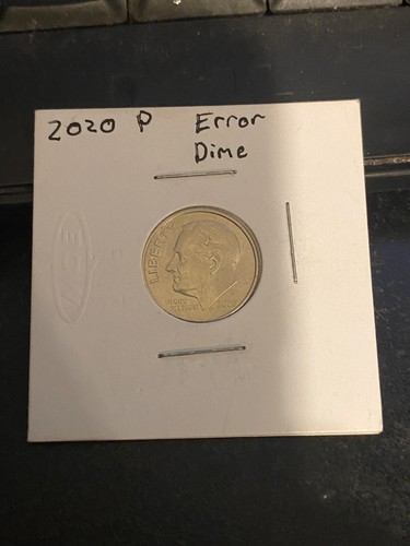 2020p dime error - error, obverse